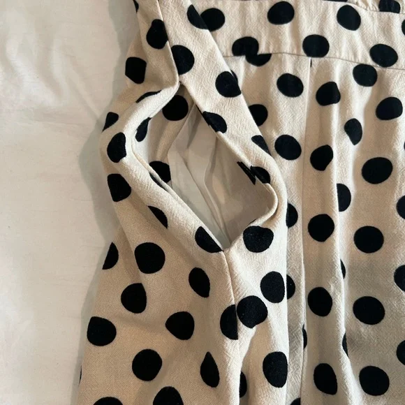 Zara Black and Cream Polka Dot Romper - Picture 2 of 6